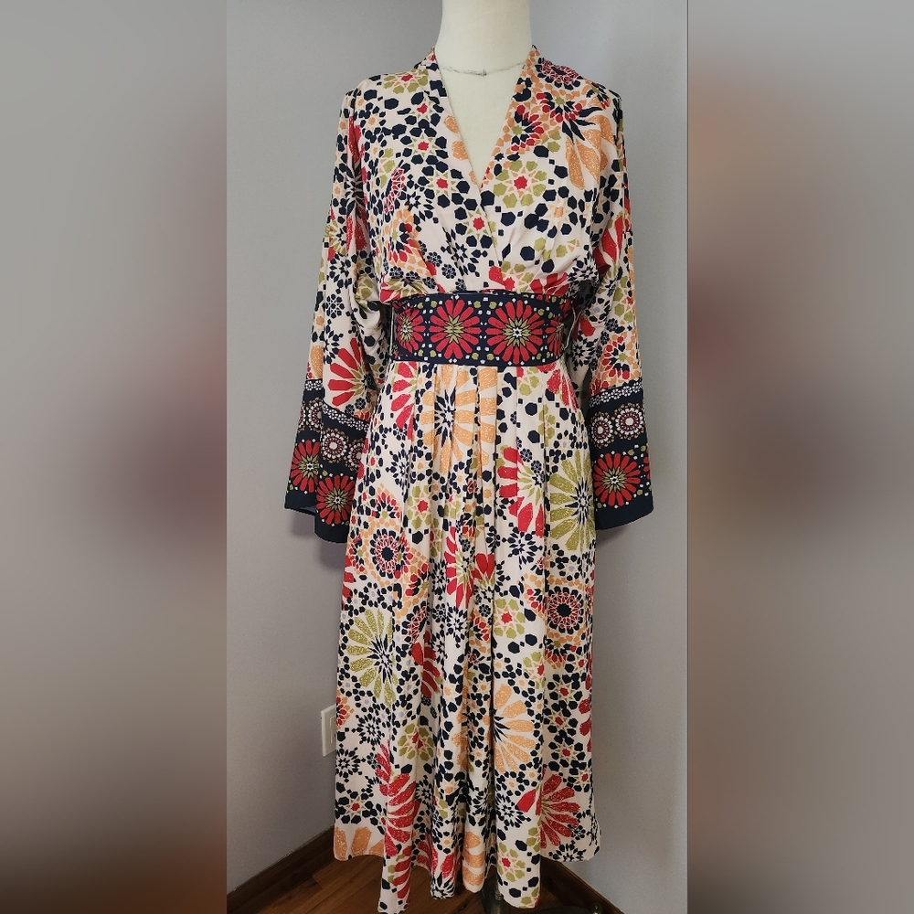Geometric Floral Maxi Dress